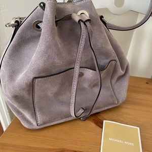 Michael Kors Lilac Suede Purse with Silver details